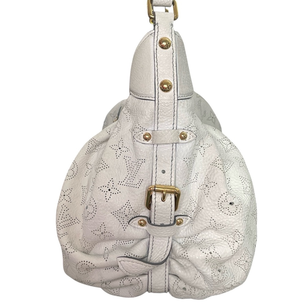 LOUIS VUITTON Mahina Hobo Pebble Leather Perforated Monogram Shoulder Bag Purse - Picture 3 of 14